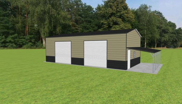 Garage with Lean To 20 x 40 x 12