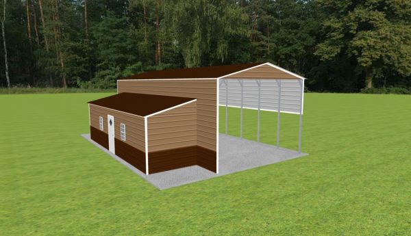 Carport with Storage 18 x 40 x 13