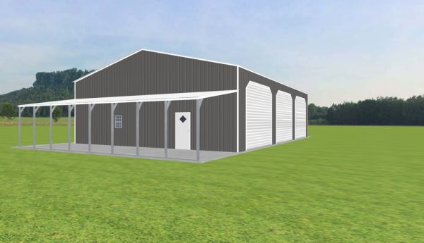 Garage with Lean To 40 x 55 x 14 - Image 2