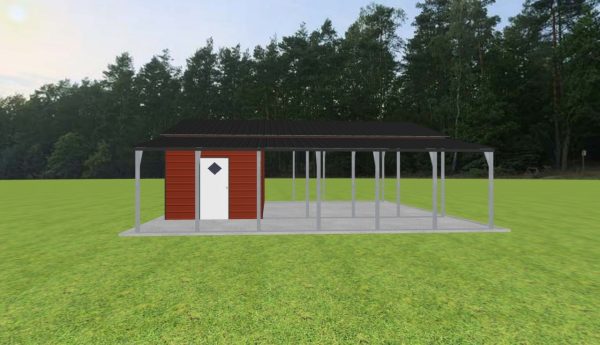 Carport with Storage 24 x 30 x 9 - Image 2