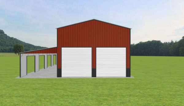 Garage with Lean To 24 x 60 x 16 - Image 3