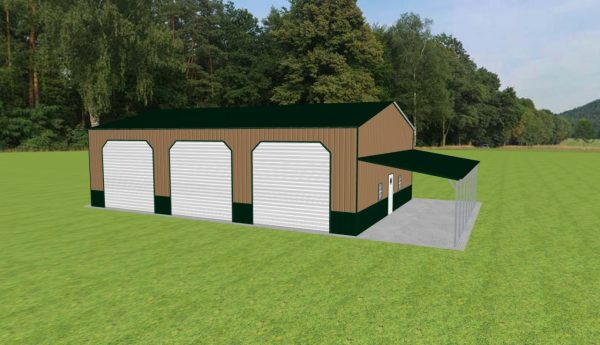 Garage with Lean To 34 x 50 x 14