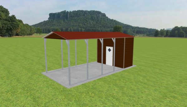 Carport with Storage 12 x 25 x 10