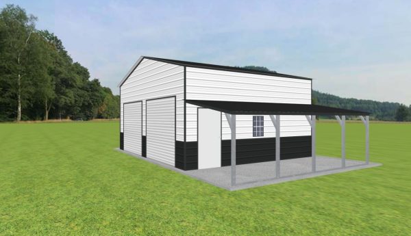 Garage with Lean To 24 x 20 x 11 - Image 2