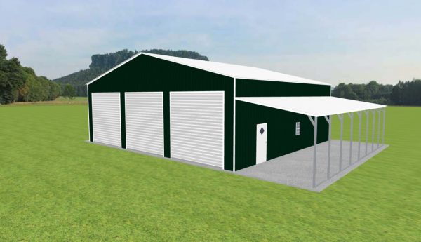 Garage with Lean To 44 x 40 x 14