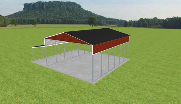 2 Car Carport 24 x 30 x 12 - Image 3