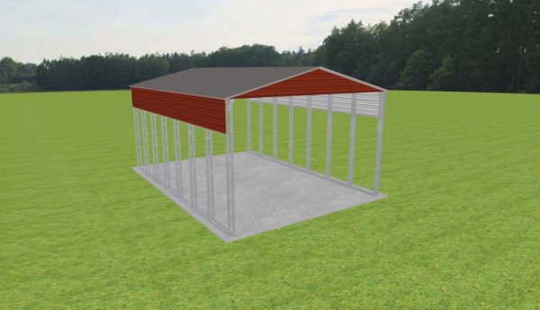 2 Car Carport 24 x 35 x 15