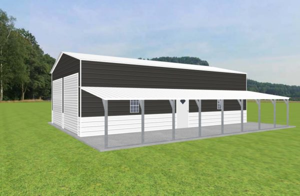 Garage with Lean To 24 x 40 x 12 - Image 2