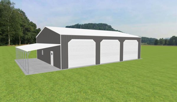 Garage with Lean To 40 x 55 x 14