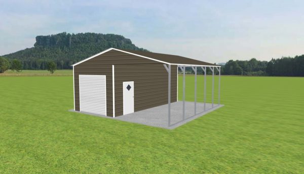 Carport with Storage 24 x 25 x 10