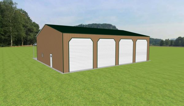 Garage with Lean To 46 x 60 x 16