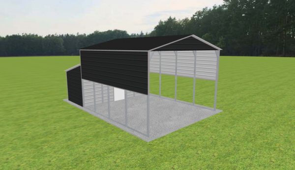 Carport with Storage 18 x 20 x 12