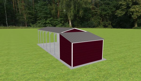 Carport with Storage 12 x 30 x 9 - Image 2