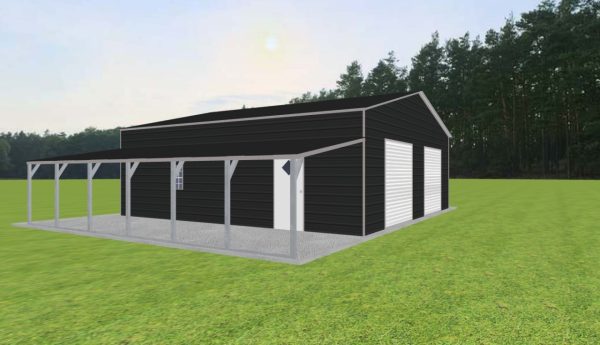 2 Car Garage with Lean To 30 x 30 x 10 - Image 2