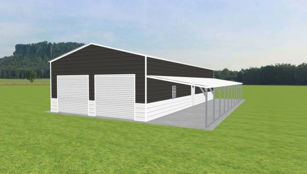 Garage with Lean To 24 x 50 x 11