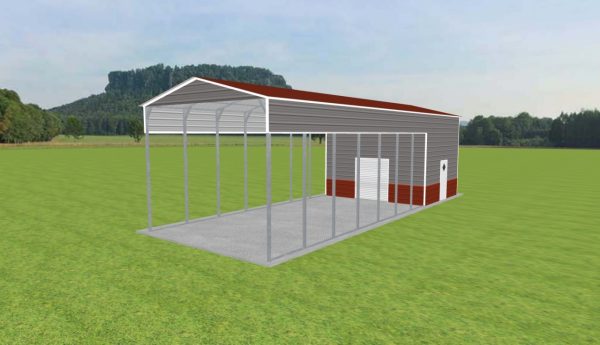 Carport with Storage 18 x 50 x 14