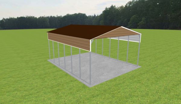 2 Car Carport 24 x 30 x 13