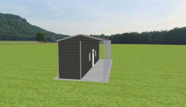 Carport with Storage 12 x 35 x 10 - Image 3