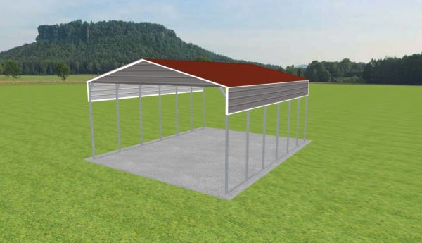 2 Car Carport 24 x 30 x 12