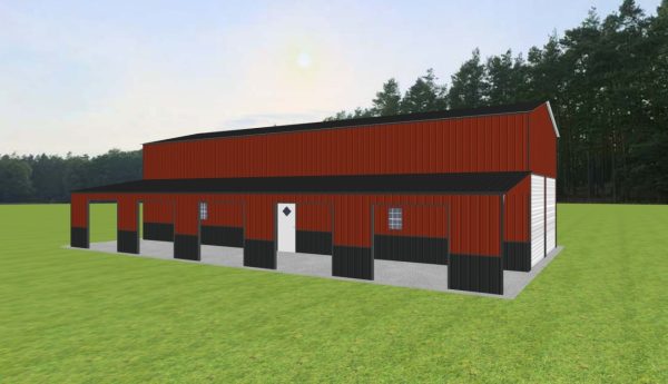 Garage with Lean To 24 x 60 x 16 - Image 2