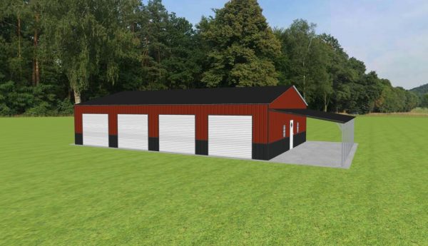 Garage with Lean To 34 x 50 x 10