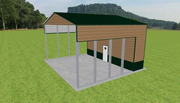 Carport with Storage 28 x 25 x 15