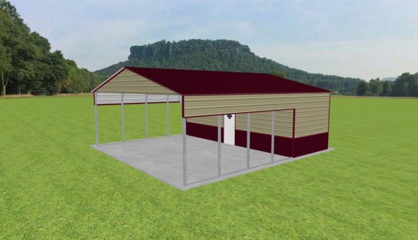 Carport with Storage 28 x 30 x 10