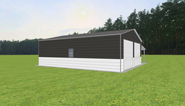 2 Car Garage with Lean To 24 x 30 x 9 - Image 4