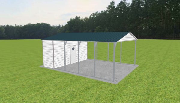 Carport with Storage 18 x 25 x 9