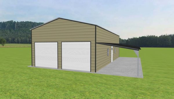 Garage with Lean To 22 x 40 x 12