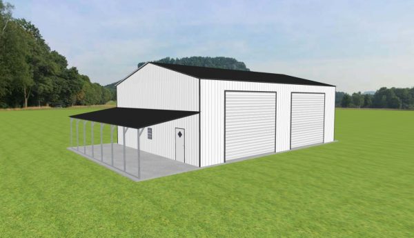 Garage with Lean To 36 x 50 x 16