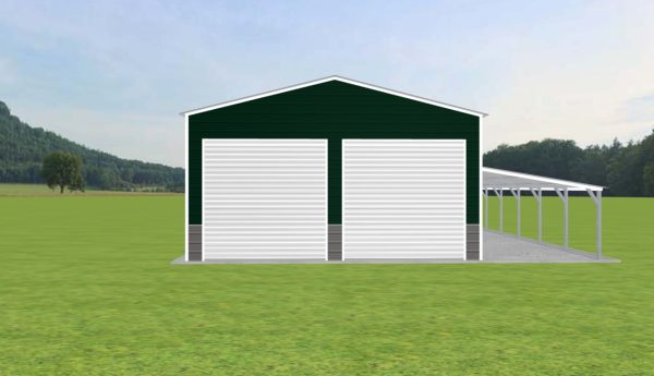 Garage with Lean To 24 x 60 x 12 - Image 2