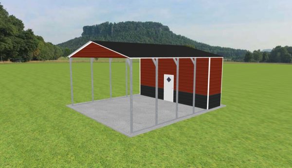 Carport with Storage 22 x 25 x 11