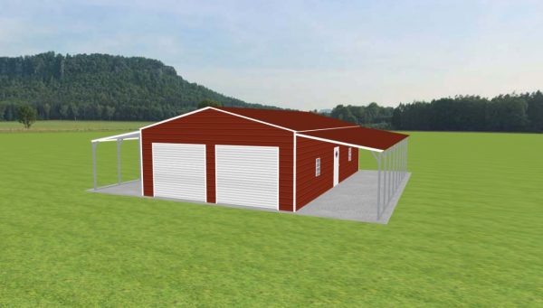 Garage with Lean To 24 x 40 x 10
