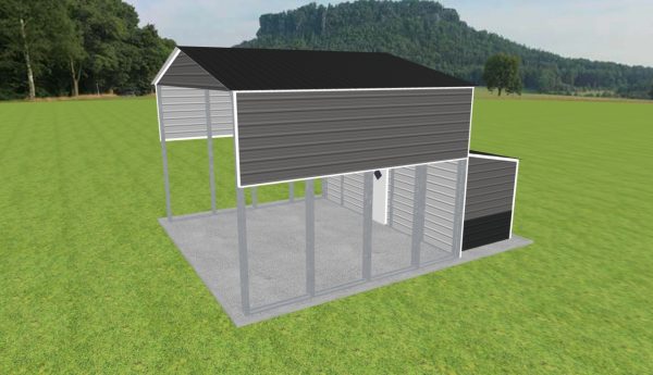 Carport with Storage 24 x 20 x 15