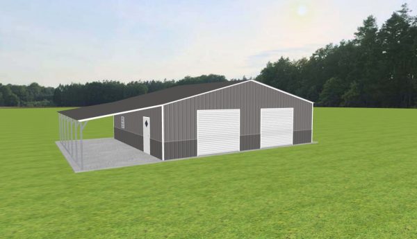 Garage with Lean To 36 x 30 x 9