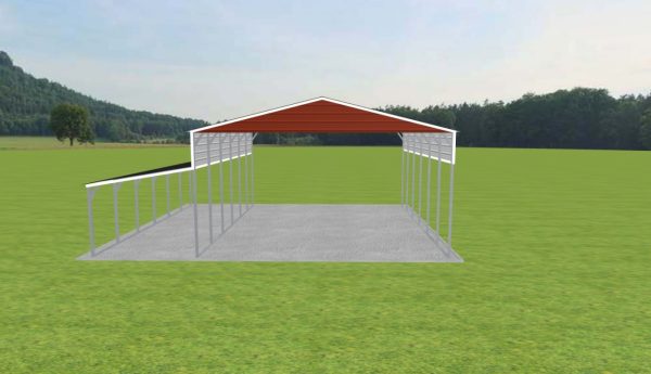 2 Car Carport 24 x 30 x 12 - Image 2