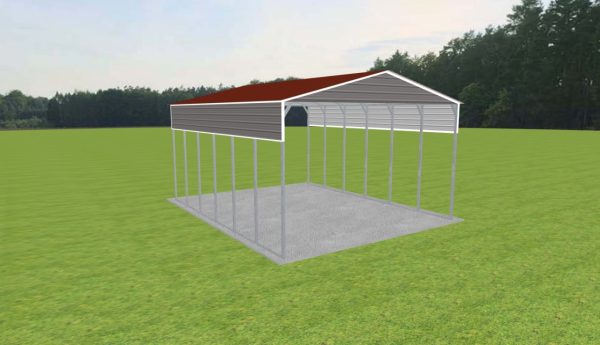 2 Car Carport 24 x 30 x 14