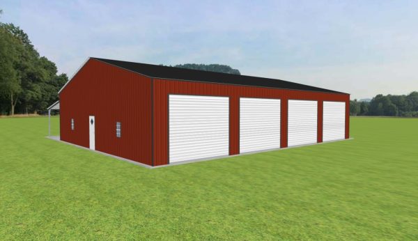 Garage with Lean To 46 x 60 x 12