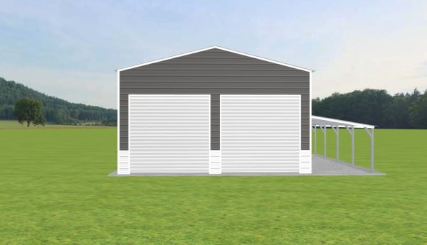 Garage with Lean To 24 x 20 x 13 - Image 2