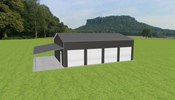 Garage with Lean To 30 x 40 x 12