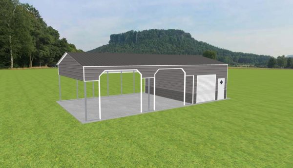 Carport with Storage 24 x 45 x 11 - Image 3