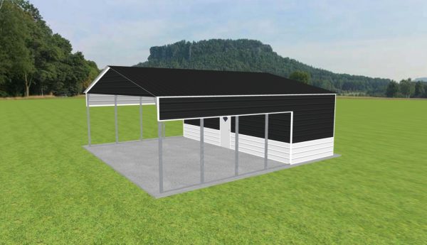 Carport with Storage 30 x 30 x 10