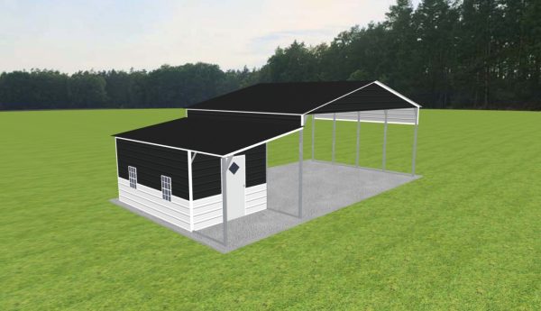 Carport with Storage 28 x 20 x 11