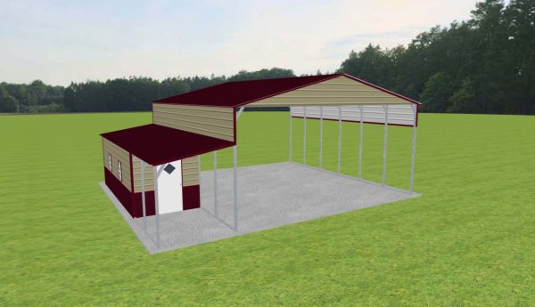 Carport with Storage 28 x 30 x 13