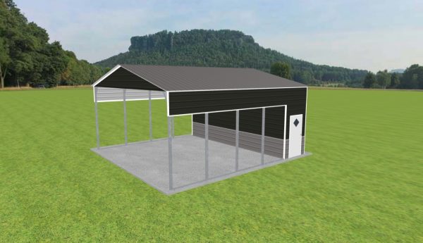 Carport with Storage 24 x 25 x 11