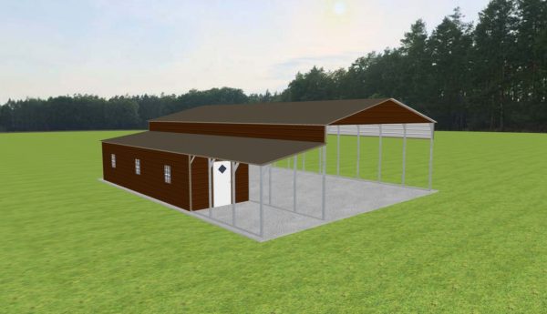 Carport with Storage 28 x 50 x 12