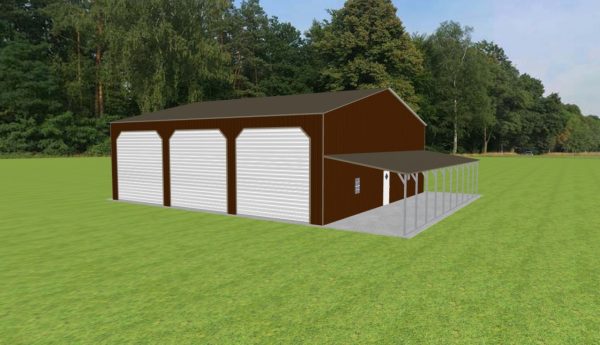 Garage with Lean To 48 x 50 x 16