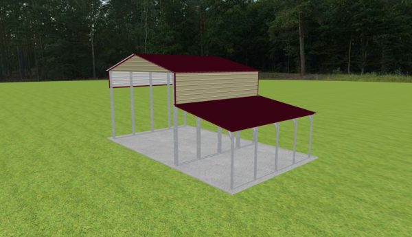 2 Car Carport 24 x 20 x 15 - Image 3