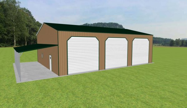 Garage with Lean To 40 x 55 x 16